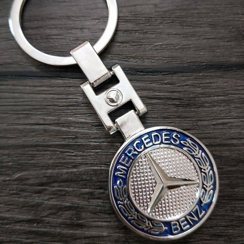 Přívěsek na klíče Mercedes modrý plný | Highlife.cz