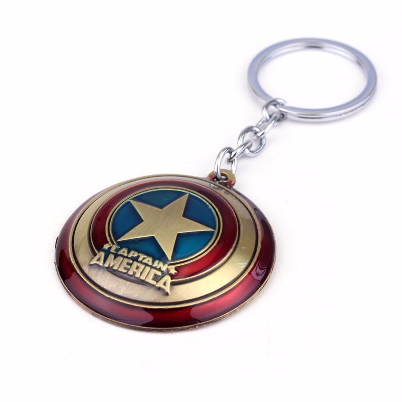Marvel Přívěšek na klíče - štít Kapitan Amerika Gold | Highlife.cz