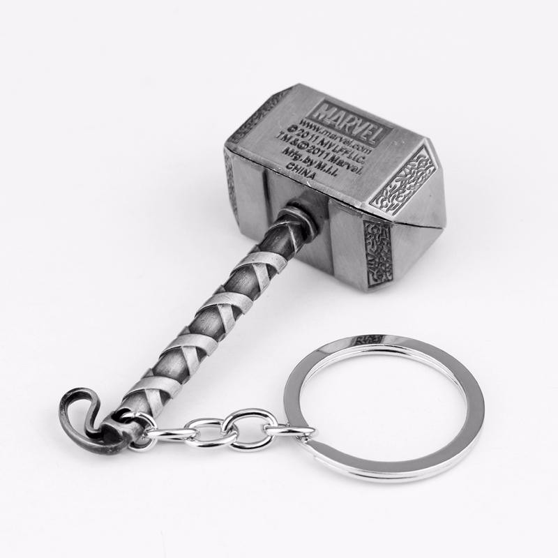 Marvel Přívěsek na klíče Thorovo Kladivo Silver s Logem Marvel | Highlife.cz