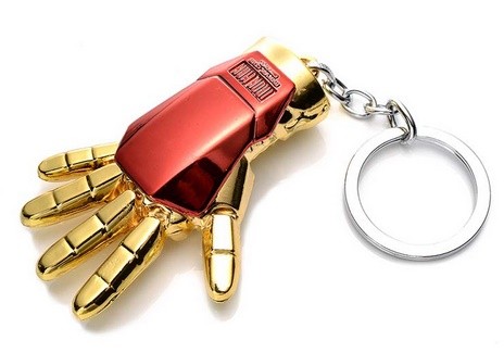 Marvel Přívěsek na klíče Iron Man 3D ruka červeno zlatá | Highlife.cz