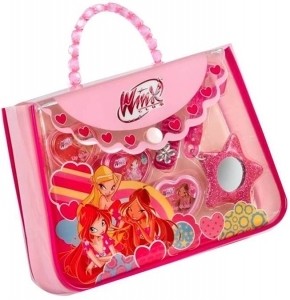 Winx Club Lip Glosses & Accessories Bag SET (3x lesk na rty, zrcátko,  gumička do vlasů) | Highlife.cz